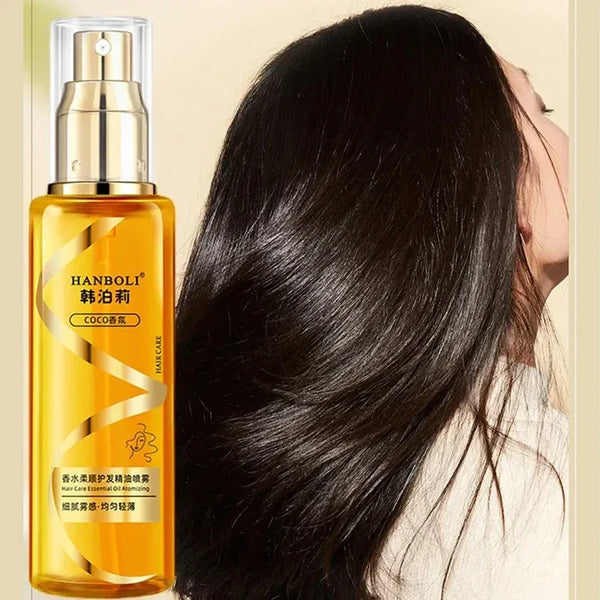100ml premium inofensivo spray de óleo de cabelo perfumado nutritivo condicionado óleo profundamente hidratante cabelo encaracolado brilho spray presente feminino