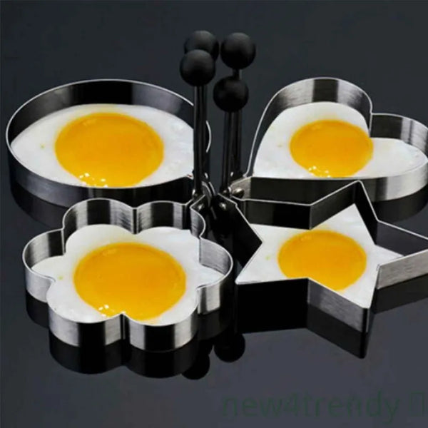Lindo anel/molde frito de ovo de aço inoxidável para panqueca/ferramenta de cozinha em formato aleatório