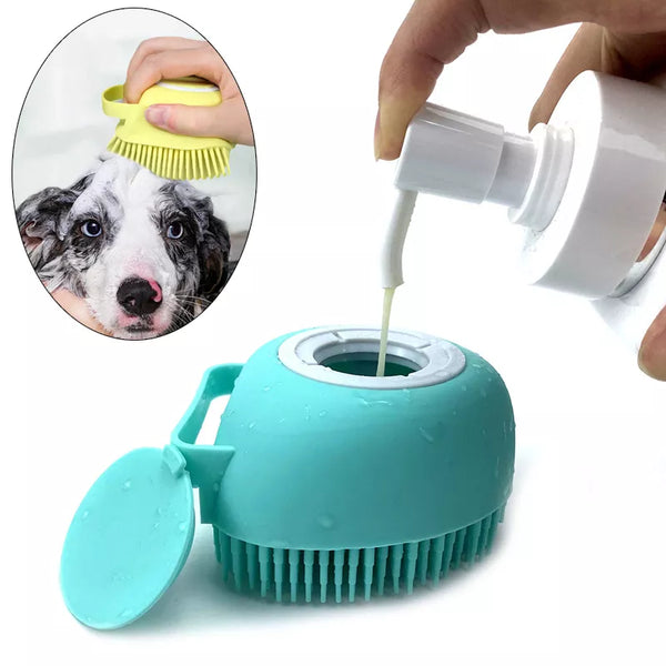 Banho em filhote de cachorro grande cão gato banho massagem luvas escova macio segurança silicone acessórios para animais de estimação para cães gatos ferramentas mascotas produtos